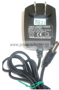 COMOS COMERA POWER AJL-905 AC ADAPTER 9VDC 500mA USED -(+) 2x5.5 COMOS COMERA POWER AJL-905 AC ADAPTER 9VDC 500mA USED -(+) 2x5.5